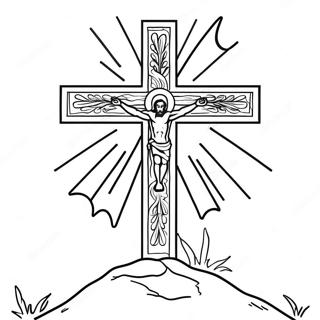 Good Friday Cross Coloring Page 13752-11290