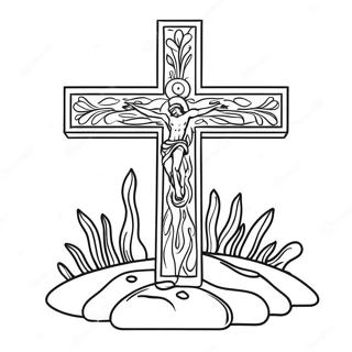 Good Friday Cross Coloring Page 13752-11291