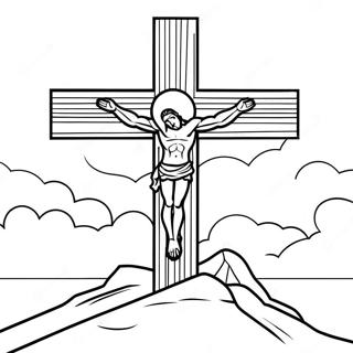 Good Friday Cross Coloring Page 13752-11292