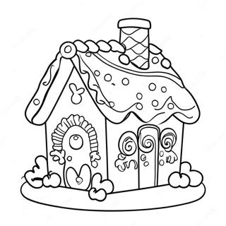 Gingerbread House Sheet Coloring Pages