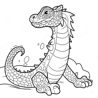 Majestic Water Dragon Coloring Page 13802-11329