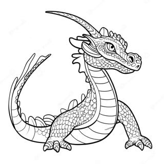 Majestic Water Dragon Coloring Page 13802-11331