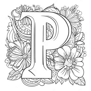 Letter P Coloring Page 1381-1083