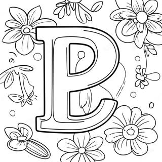 Playful Letter P Coloring Page 1382-1089