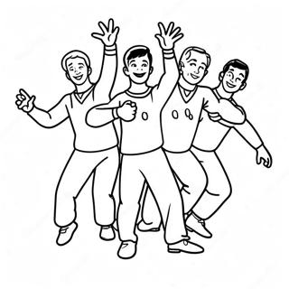 Wiggles Dancing Characters Coloring Page 13852-11370