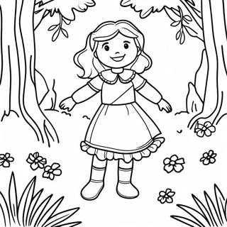 Adventurous Goldilocks In The Forest Coloring Page 13862-11374