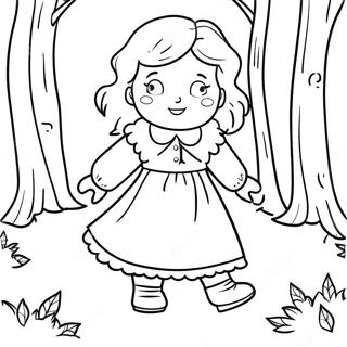 Adventurous Goldilocks In The Forest Coloring Page 13862-11375