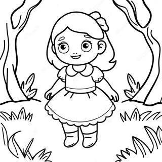 Adventurous Goldilocks In The Forest Coloring Page 13862-11376