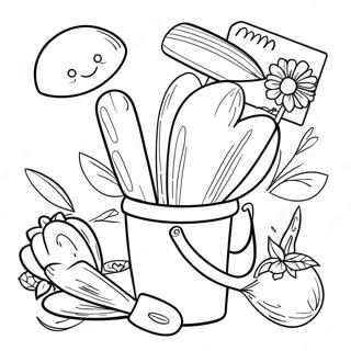 Colorful Gardening Tools Coloring Page 13872-11388