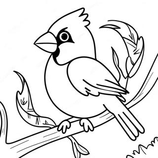 Cardinal Bird Coloring Page 13881-11391