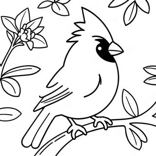 Cardinal Bird Coloring Page 13881-11392