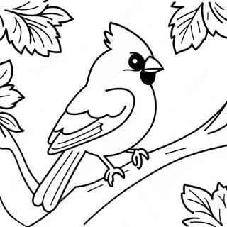 Beautiful Cardinal In A Tree Coloring Page 13882-11394