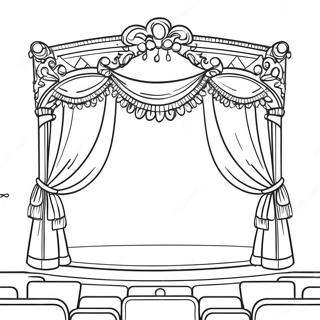 Colorful Theatre Stage Coloring Page 13892-11405