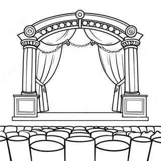 Colorful Theatre Stage Coloring Page 13892-11406