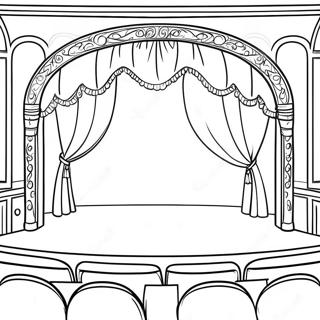 Colorful Theatre Stage Coloring Page 13892-11408