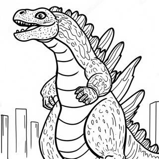 Godzilla Roaring Coloring Page 13902-11413