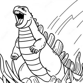 Godzilla Roaring Coloring Page 13902-11414