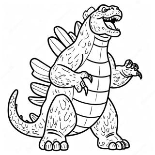 Godzilla Roaring Coloring Page 13902-11415