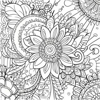 Flower Aesthetic Mandala Coloring Page 13911-11411