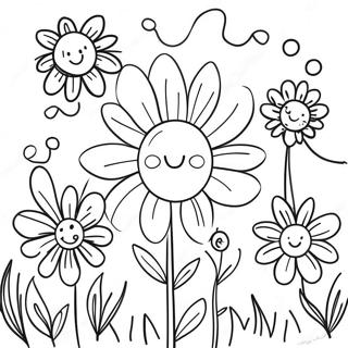 Colorful Flower Garden Coloring Page 13912-11420