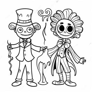 Tim Burton S Gothic Characters Coloring Page 13942-11438