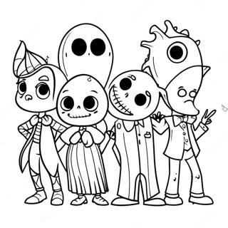 Tim Burton S Gothic Characters Coloring Page 13942-11439