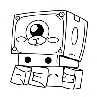 Cute Boxy Boo Character Coloring Page 13962-11454