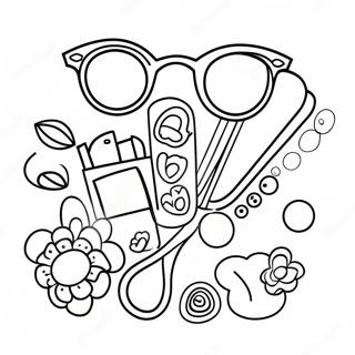 Trendy Vsco Girl Accessories Coloring Page 13982-11470