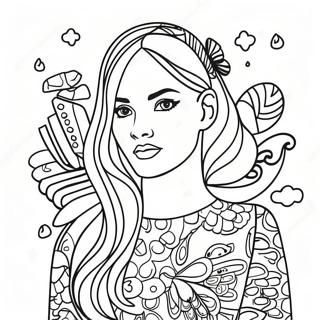 Trendy Vsco Girl Accessories Coloring Page 13982-11471