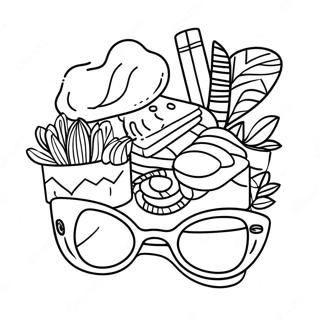 Trendy Vsco Girl Accessories Coloring Page 13982-11472