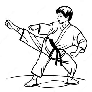 Karate Coloring Pages