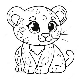 Playful Leopard Cub Coloring Page 1402-1233