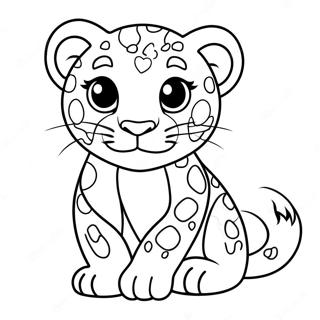 Playful Leopard Cub Coloring Page 1402-1234