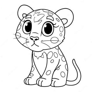 Playful Leopard Cub Coloring Page 1402-1236