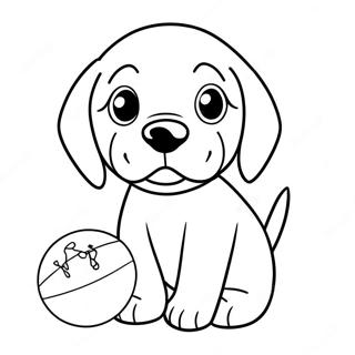 Beagle Puppy Playing With A Ball Coloring Page 14031-11512