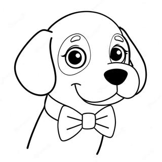 Cute Beagle With A Bowtie Coloring Page 14032-42933