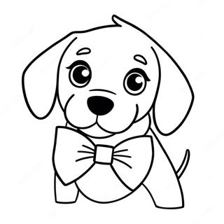 Cute Beagle With A Bowtie Coloring Page 14032-42935