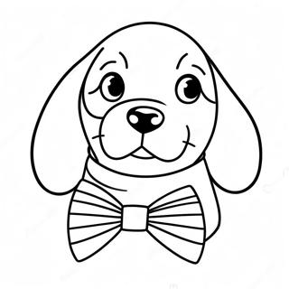 Cute Beagle With A Bowtie Coloring Page 14032-42936