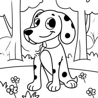 Playful Dalmatian In The Park Coloring Page 14042-11519