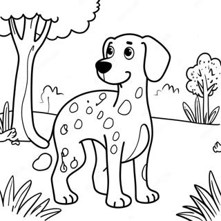 Playful Dalmatian In The Park Coloring Page 14042-11520