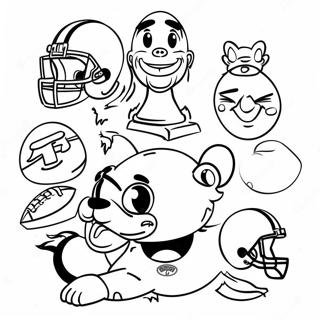 Cheerful Nfl Mascots Coloring Page 14052-11527