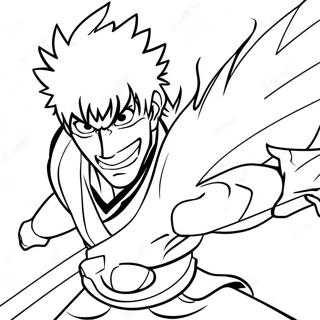 Ichigo Kurosaki In Action Coloring Page 14072-11544