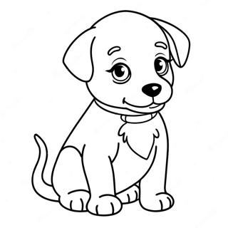 Easy Realistic Puppy Coloring Pages