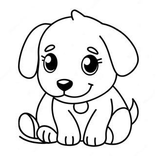 Easy Realistic Puppy Coloring Page 14081-11552