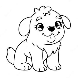 Easy Realistic Puppy Coloring Pages