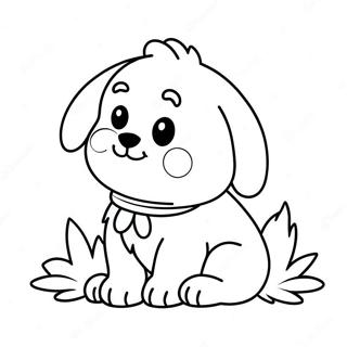 Cute Fluffy Puppy Coloring Page 14082-11547