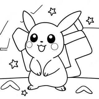 Christmas Pikachu Coloring Page 14091-11554