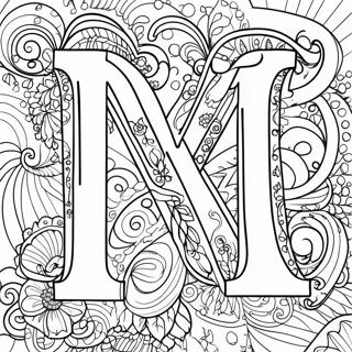 Letter M Coloring Page 1411-1243