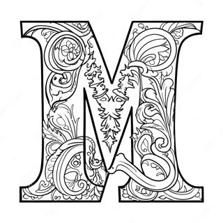 Letter M Coloring Page 1411-1244