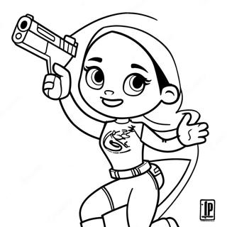 Kim Possible In Action Coloring Page 14132-11586